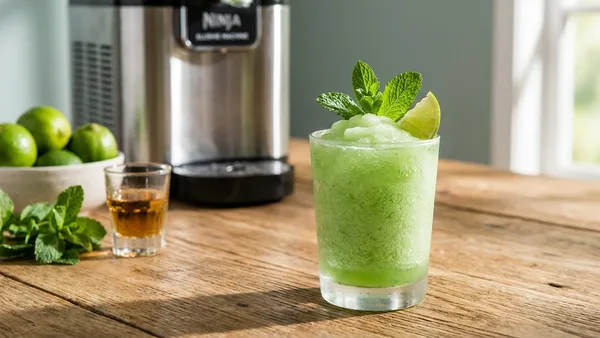 Frozen Mojito Slushy with Fresh Mint for the Ninja Slushie Machine