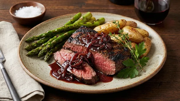 Hanger Steak with Shallot Sauce