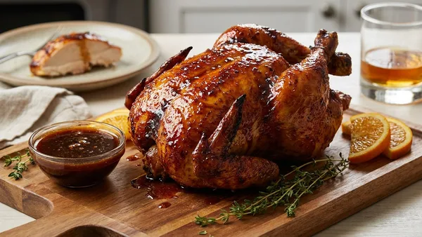 Maple-Bourbon Glaze and Marinade for Smoked Chicken