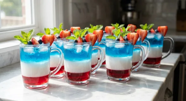 Virgin Red White Blue Punch (Alcohol-Free Patriotic Mocktail)