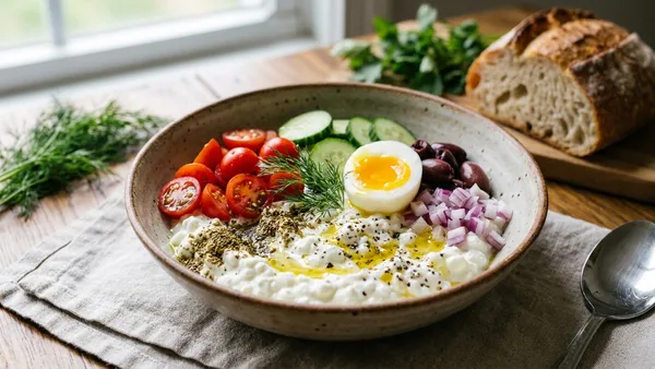 Savory Cottage Cheese Bowl