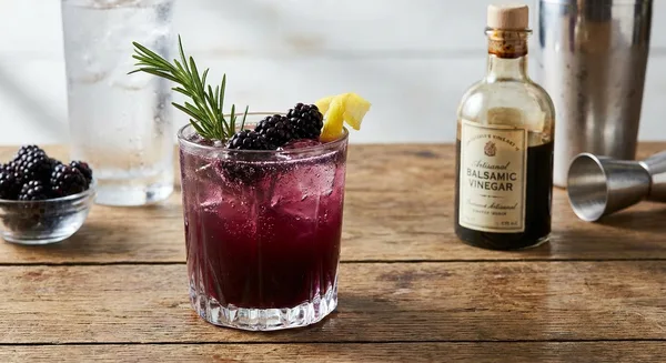 Blackberry Shrub Fizz