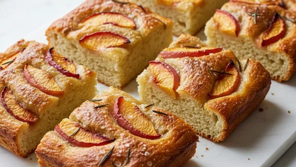 Peach Rosemary Focaccia