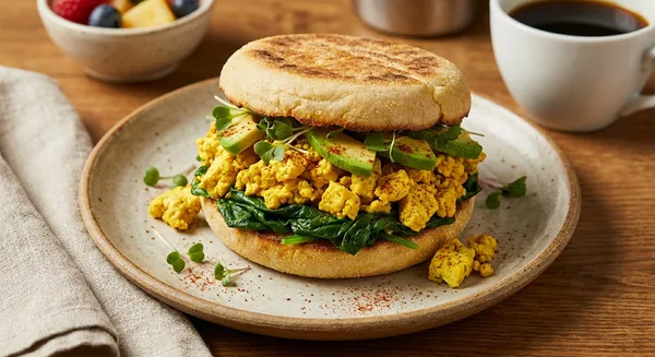 Tofu Scramble Breakfast Sandwich