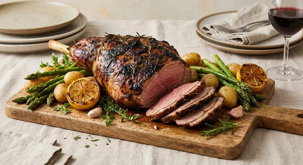 Grilled Rosemary Garlic Leg of Lamb for Easter Dinner