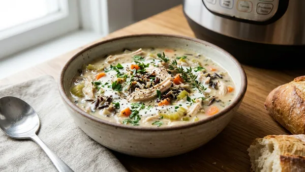 Instant Pot Chicken and Wild Rice Soup