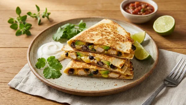 TikTok Tortilla Hack Quesadilla — 4-Triangle Fold Method