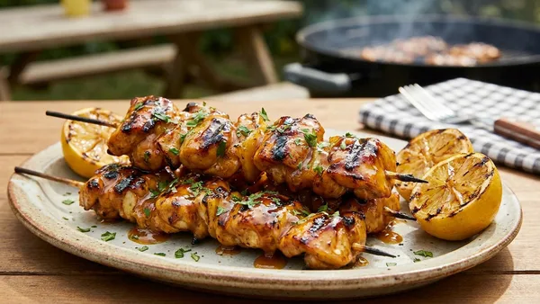 Honey Mustard Chicken Skewers