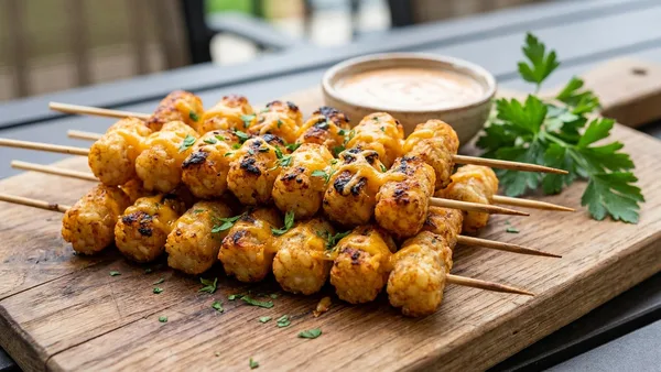 Grilled Tater Tot Skewers