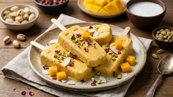 Mango Kulfi Popsicles