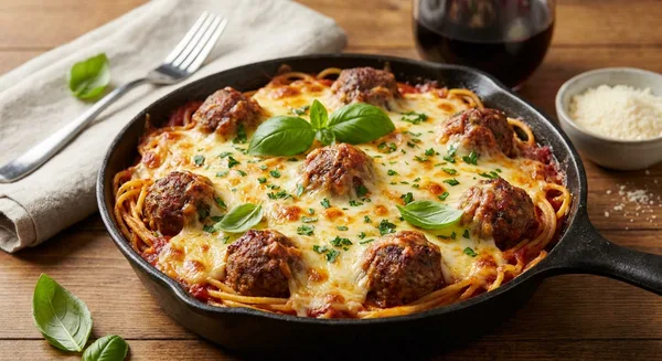 Baked Spaghetti with Meatballs