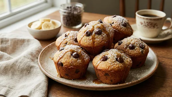 Chocolate Chip Banana Muffins