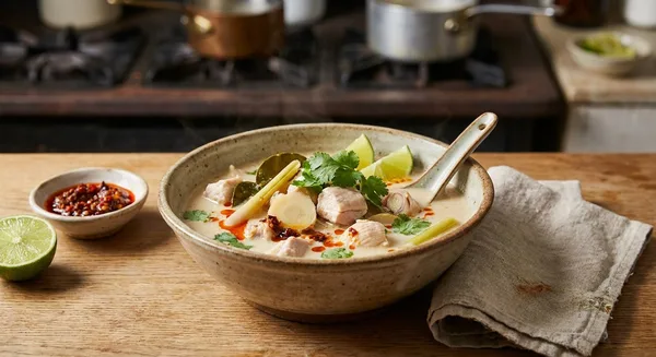 Authentic Tom Kha Gai Thai Coconut Chicken Soup