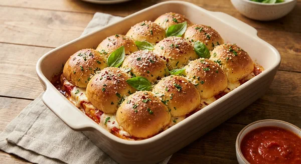 Sheet-Pan Italian Meatball Sliders with Garlic Butter Buns