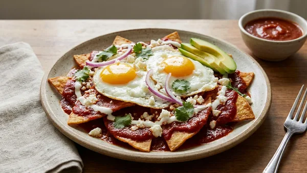 Chilaquiles with Salsa Roja