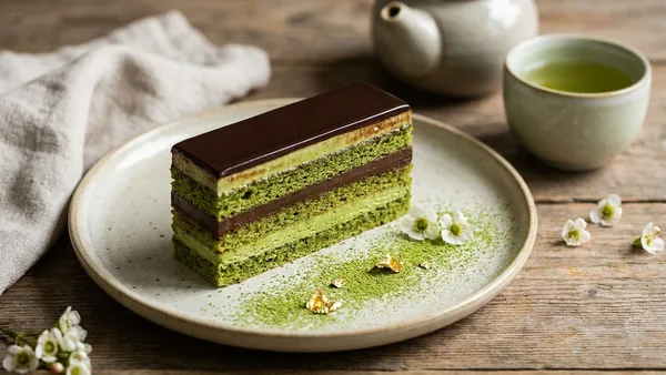 Matcha Opera Cake