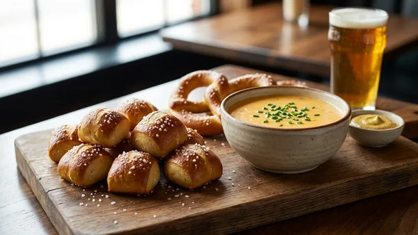 Pretzel Bites with Beer Cheese