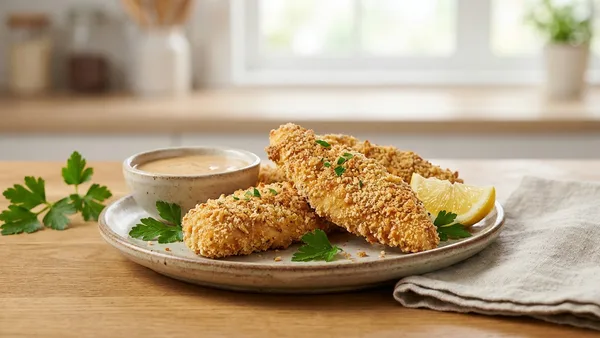 Keto Air Fryer Chicken Strips with Almond Flour Crust