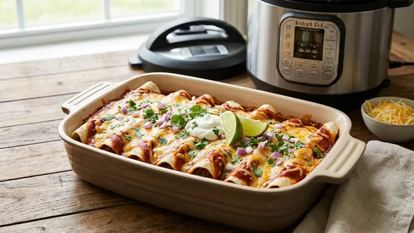 Instant Pot Beef Enchiladas