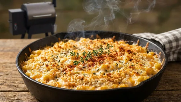 Pellet Grill Smoked Mac and Cheese