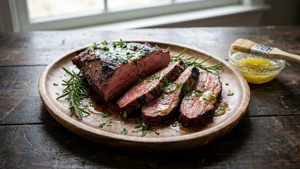Smoked Tri-Tip with Santa Maria Rub and Garlic Butter Finish