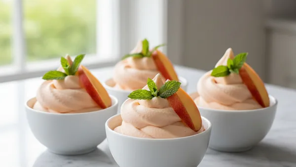 Peach Soft Serve Ice Cream In Ninja Slushy Maker