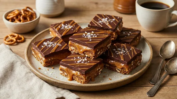 Salted Caramel Pretzel Bars