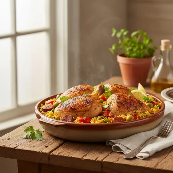 One-pot Portuguese Chicken and Rice
