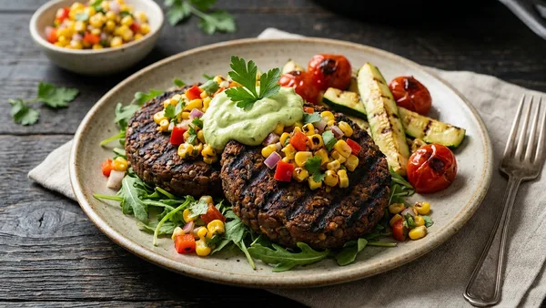 Grilled Lentil Burgers