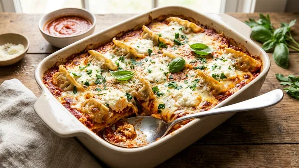TikTok Dumpling Lasagna Layered Dumpling Pasta Bake