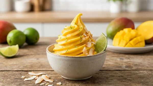 Ninja Slushy Soft Serve Mango Sorbet Bowl with Lime