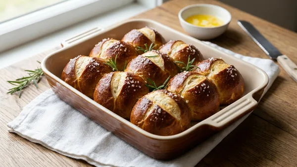 Pretzel Rolls for Burgers