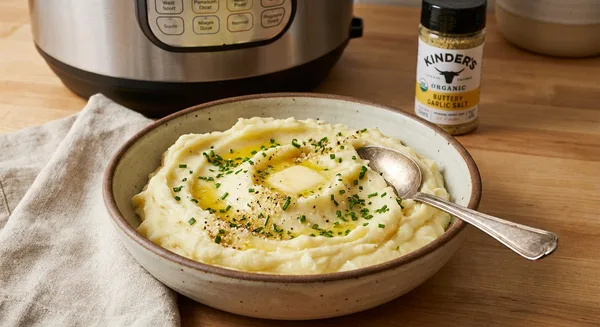 Instant Pot Creamy Mashed Potatoes with Kinder's Organic Buttery Garlic Salt
