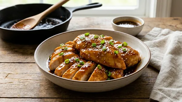 15-Minute Sticky Honey Garlic Chicken Breast (No Cornstarch)