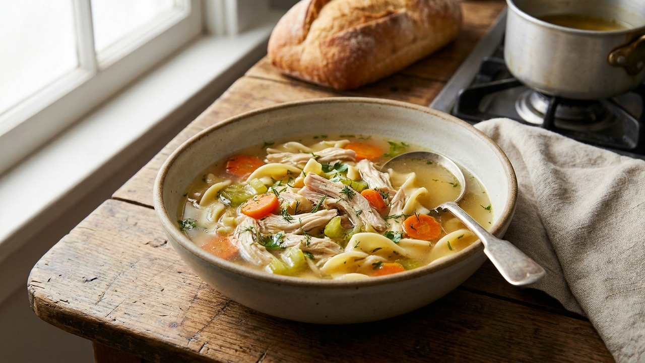 Classic Chicken Noodle Soup from Scratch