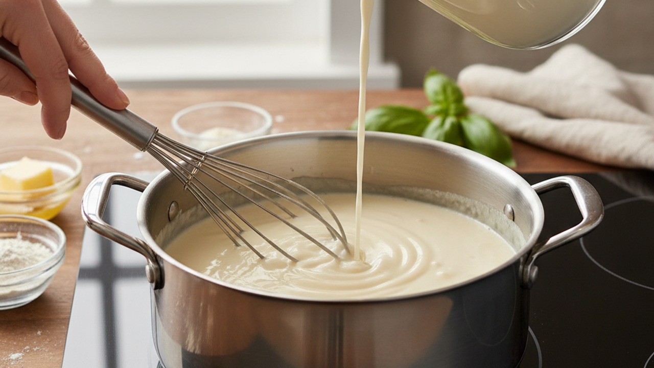 Make the béchamel (white sauce)