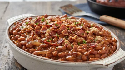 Classic Slow-Baked BBQ Baked Beans with Bacon & Molasses (Make-Ahead Labor Day Side)