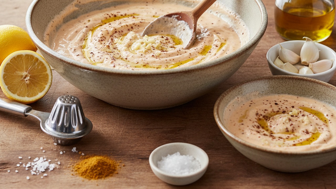 Prepare the marinade and reserve sauce yogurt