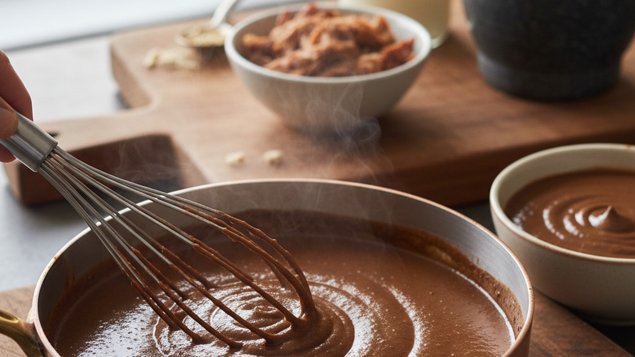 Prepare the mole sauce