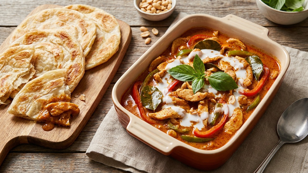 Thai Roti with Phanaeng Curry
