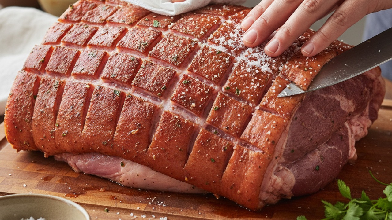Prep the skin for crisping