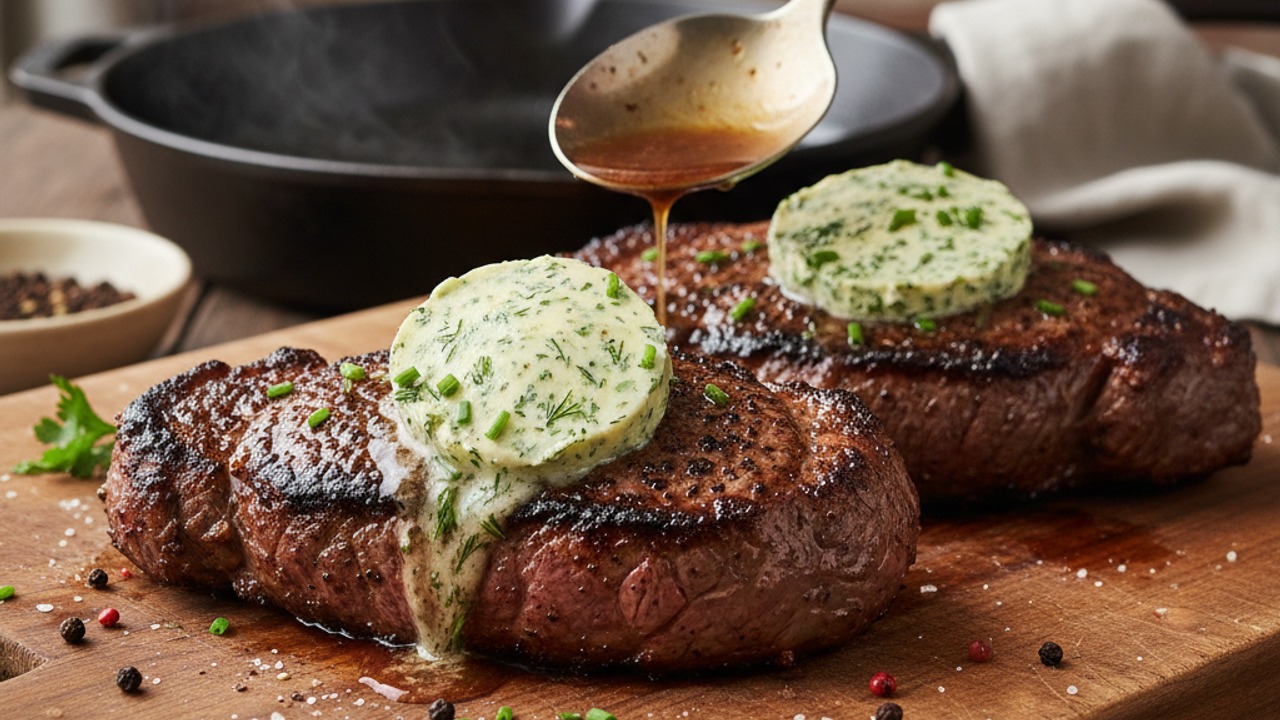 Rest and finish with herb butter