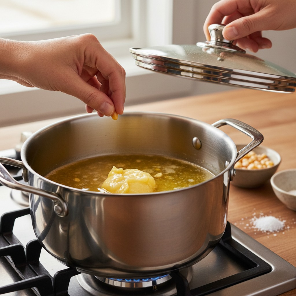 Heat the tallow and test