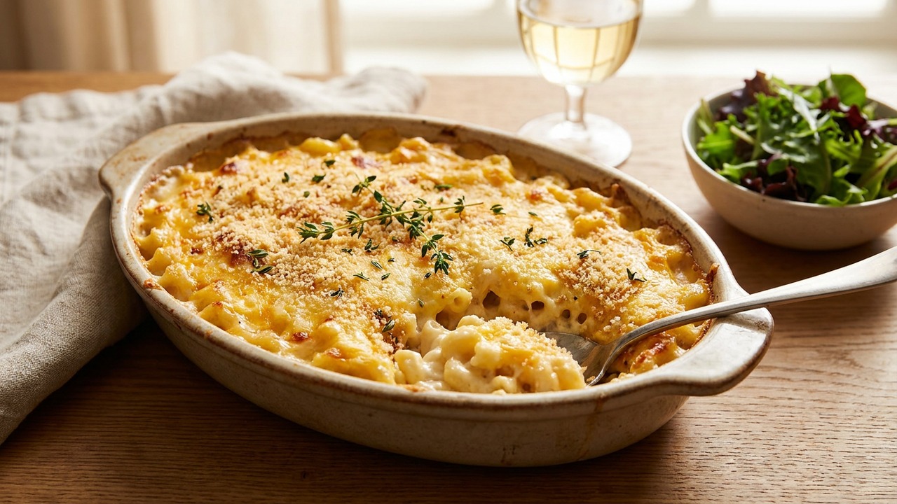 Classic Baked Mac and Cheese (Creamy, Golden Top)
