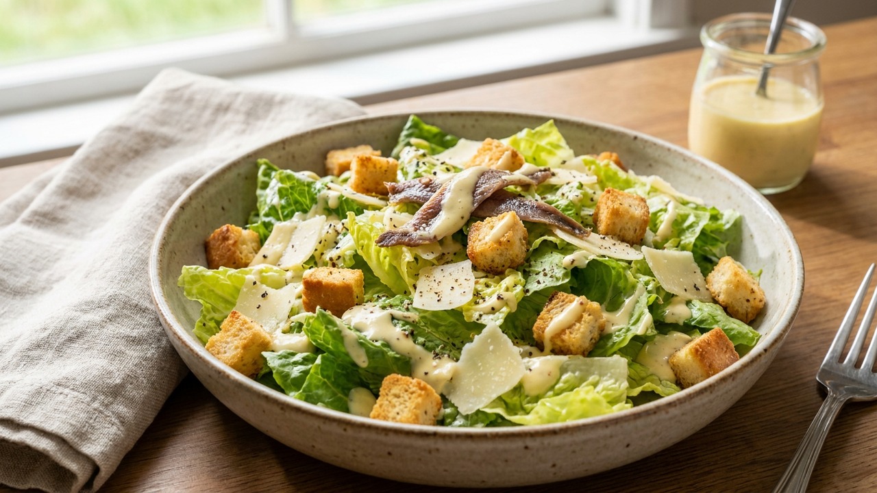 Classic Caesar Salad with Homemade Dressing