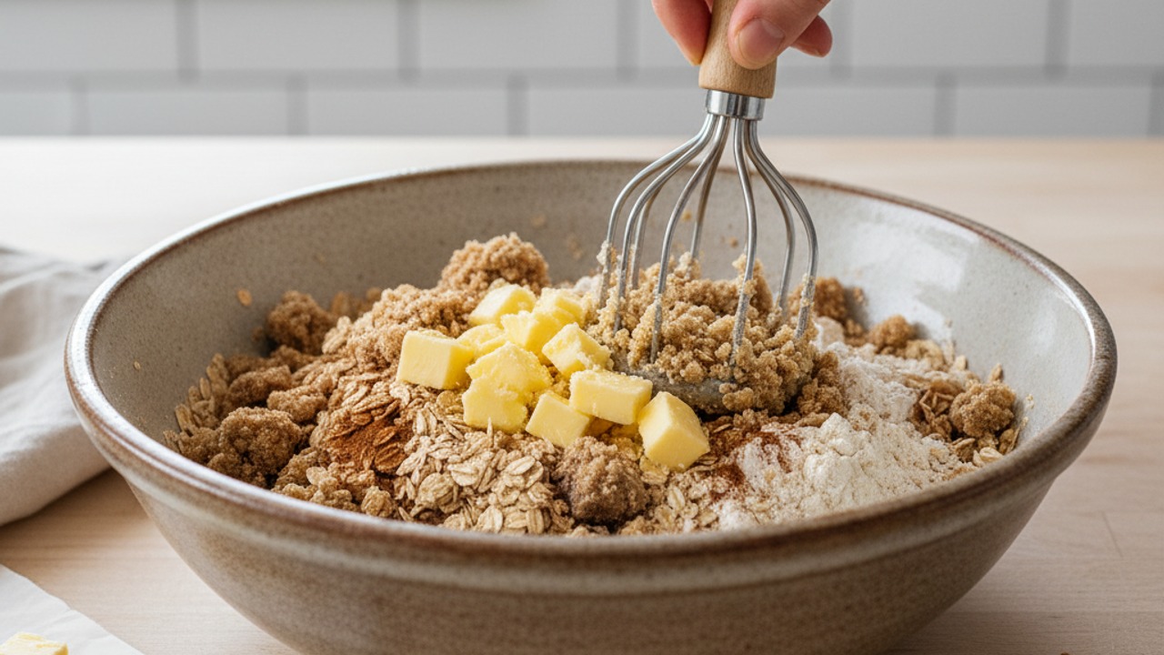 Make the oat crumble topping