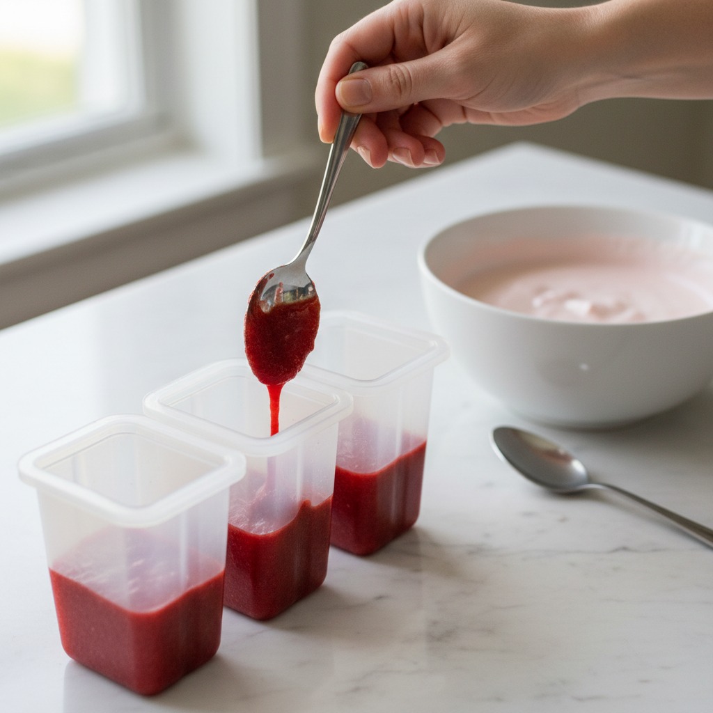 Layer the first colors in the molds