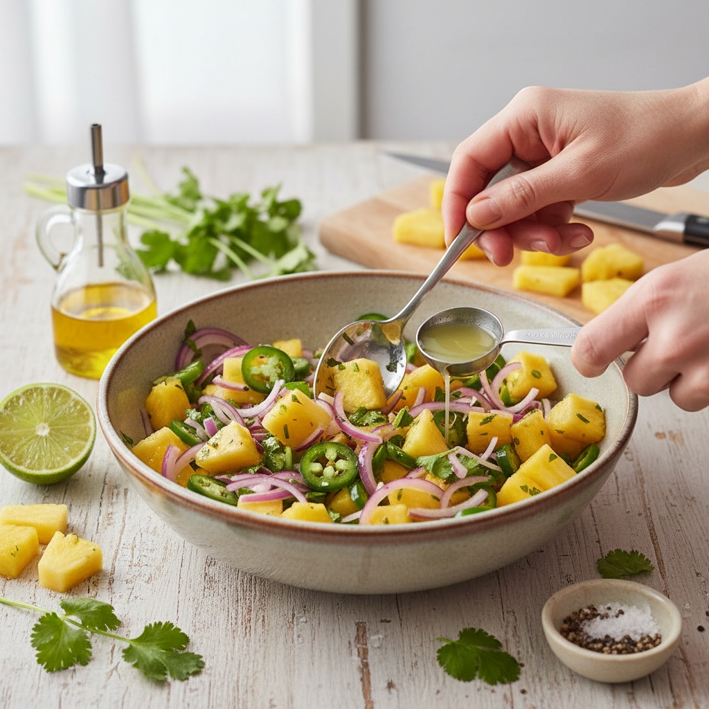 Make the pineapple salsa