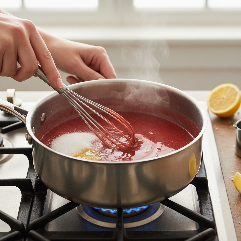 Combine syrup and flavorings