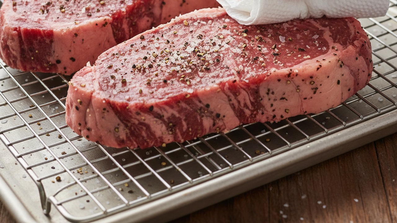 Dry-brine the steaks
